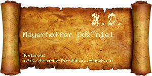 Mayerhoffer Dániel névjegykártya
